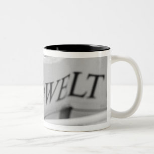 Europe, Switzerland, Lucerne. Die Welt The World Two-Tone Coffee Mug