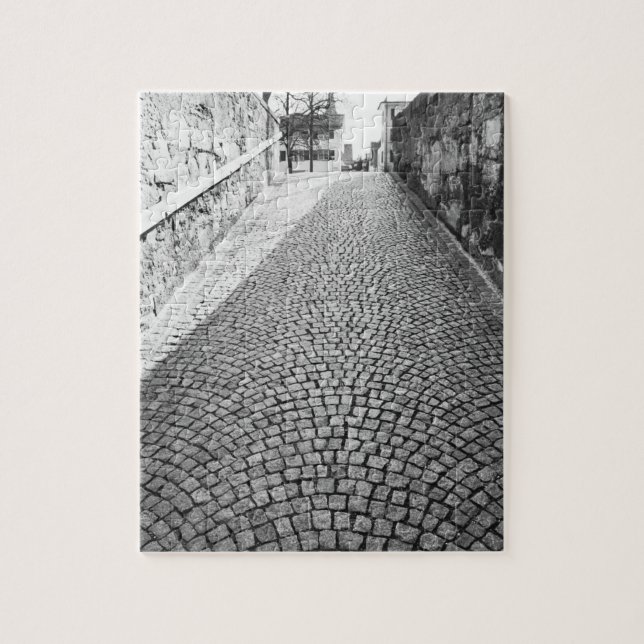 Europe, Switzerland, Zurich. Cobbled street, Jigsaw Puzzle (Vertical)