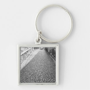 Europe, Switzerland, Zurich. Cobbled street, Key Ring