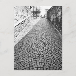 Europe, Switzerland, Zurich. Cobbled street, Postcard