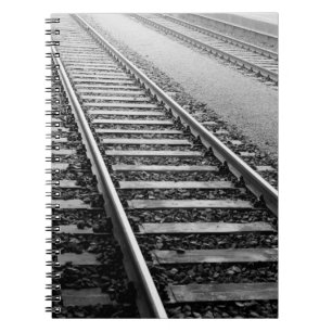 Europe, Switzerland, Zurich. Train tracks Notebook