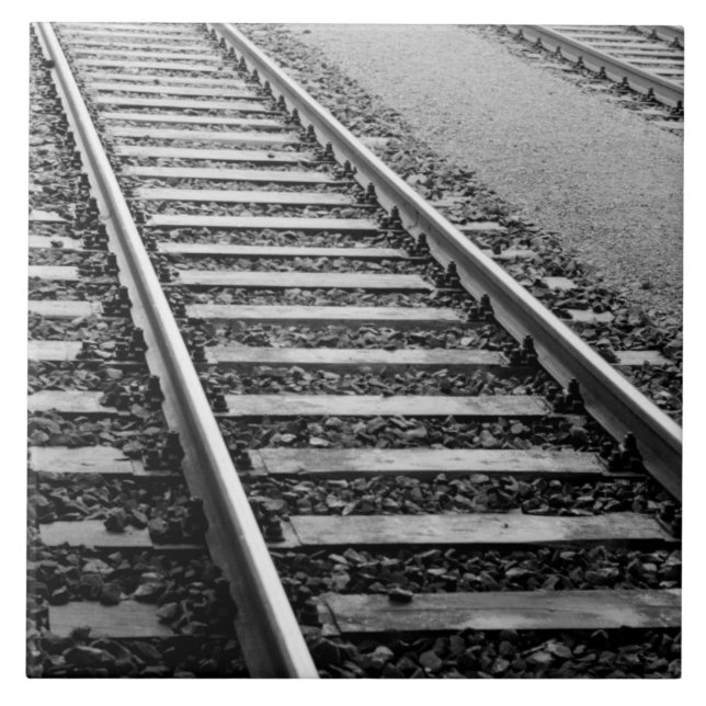 Europe, Switzerland, Zurich. Train tracks Tile (Front)