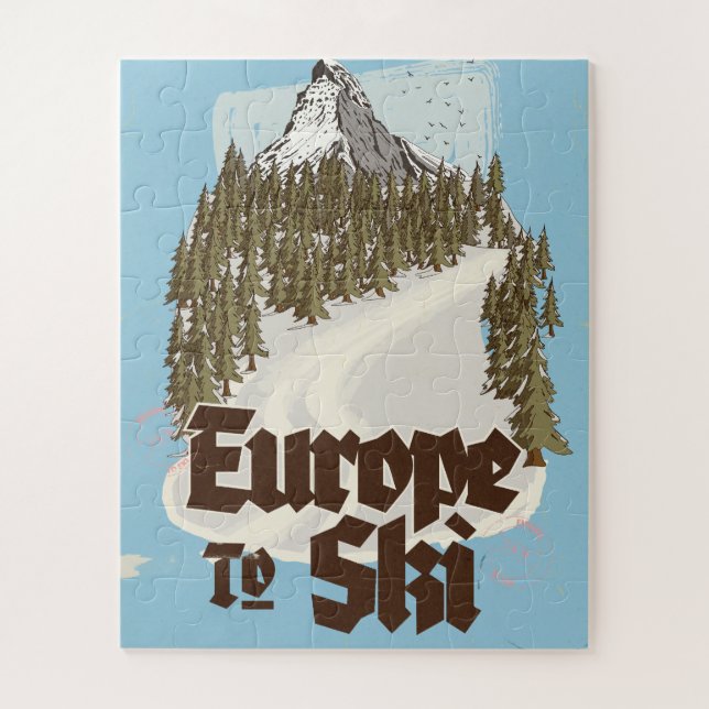 Europe To Ski Jigsaw Puzzle (Vertical)