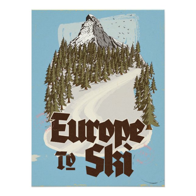 Europe To Ski Poster (Front)