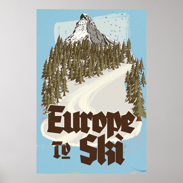 Europe To Ski Poster (Front)