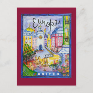 Europe Travel Postcard