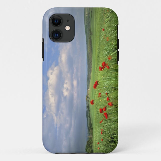 Europe, Tuscany, Poggiolo. Red poppies sway Case-Mate iPhone Case (Back)