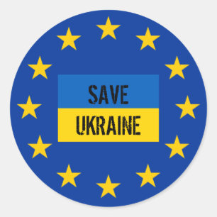 europe ukraine round sticker