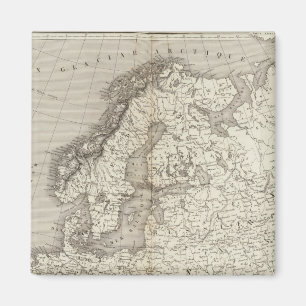 Europe uncolored map magnet