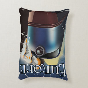 Europe Vacation travel poster Decorative Cushion