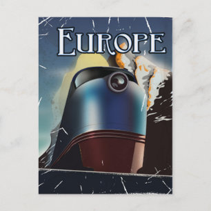 Europe Vacation travel poster Postcard