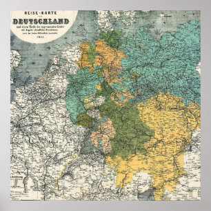 Europe Vintage Map Poster