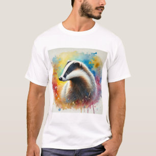 European Badger 290824AREF138 - Watercolor T-Shirt
