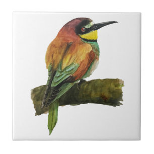 European Bee-eater ceramic tile