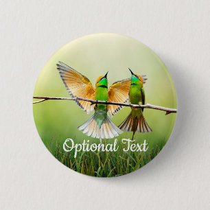 European Bee-Eater Colourful Bird 6 Cm Round Badge