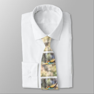 European Bee Eater In Flight Watercolor Tie