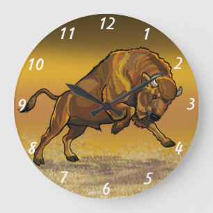 european bison large clock