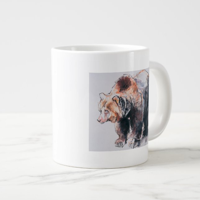 European Brown Bear 2001 Large Coffee Mug (Front Right)