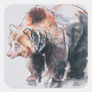European Brown Bear 2001 Square Sticker