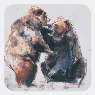 European Brown Bears 2001 Square Sticker
