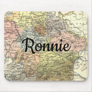 European Charm Custom Map Mouse Pad