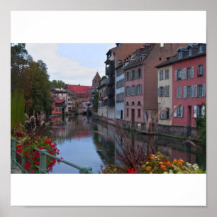 European city of Strasbourg Poster