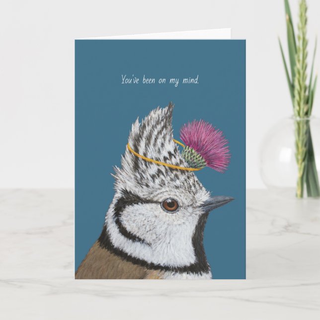 European crested tit card  (Front)
