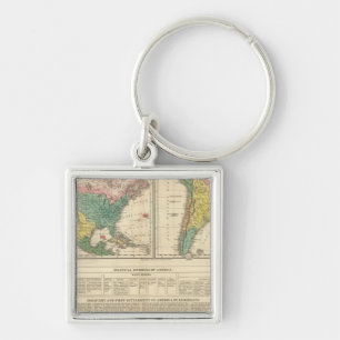 European Discovery of America Atlas Map Key Ring