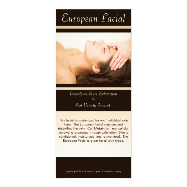 European Facial, European Facial, This facial i... Rack Card (Front)