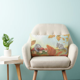 European Fat Dormouse (Glis glis) in Nature  Lumbar Cushion