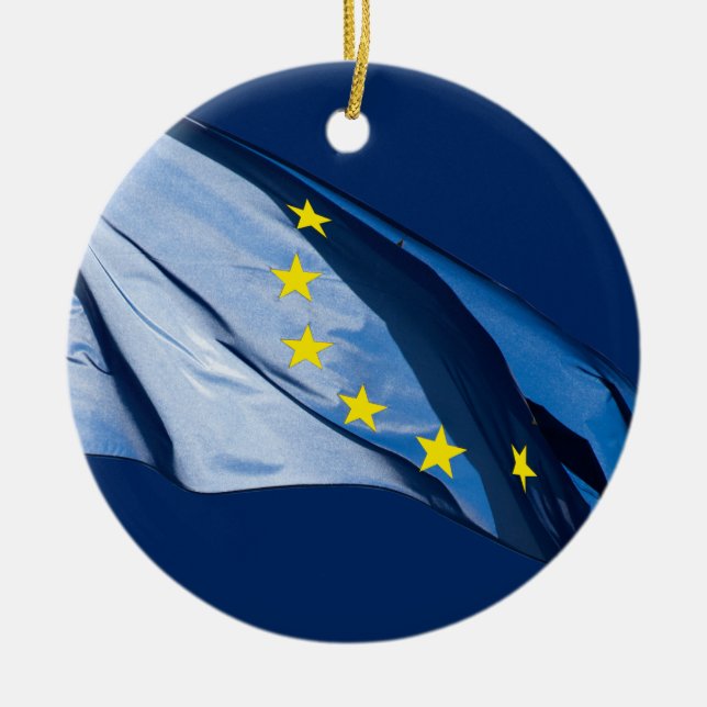 European flag ceramic ornament (Front)
