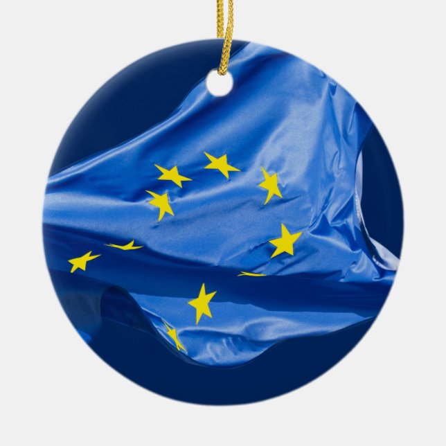 European flag ceramic ornament (Front)