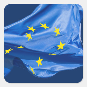 European flag square sticker