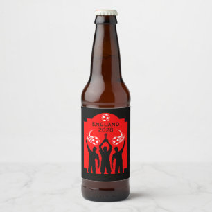 European Football Soccer Watch Party Beer Bottle Label