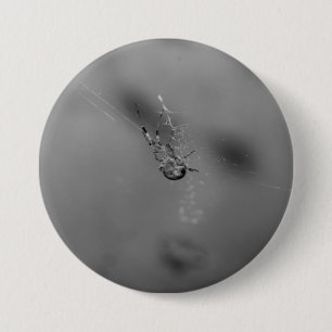 European garden spider 7.5 cm round badge