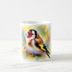 European Goldfinch 060724AREF127 - Watercolor Coffee Mug