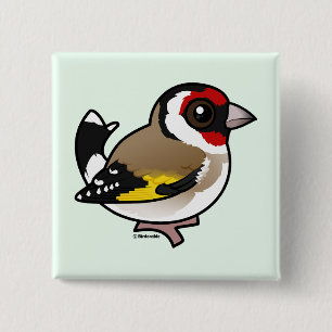European Goldfinch 15 Cm Square Badge