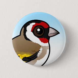European Goldfinch 6 Cm Round Badge