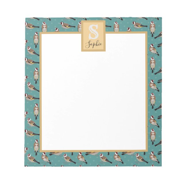 European Goldfinch Notepad (Front)