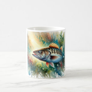 European hake 050824AREF115 - Watercolor Coffee Mug