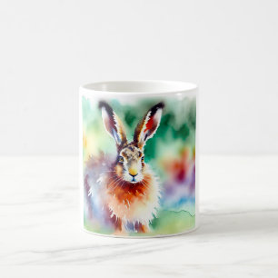 European hare 110924AREF146 - Watercolor Coffee Mug