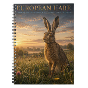 European Hare Meadow ANIMALS Notebook