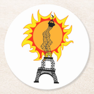 European Heat Wave Round Paper Coaster