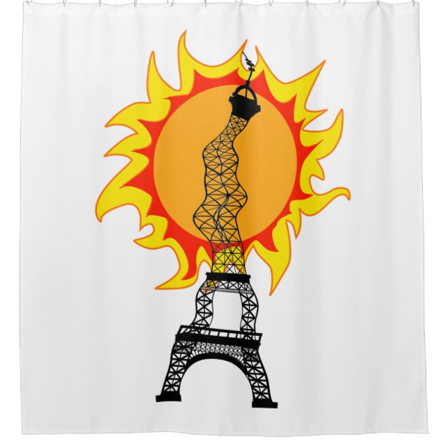 European Heat Wave Shower Curtain (Front)