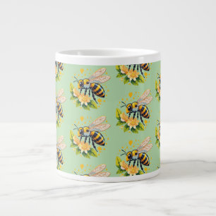European honey bee large coffee mug