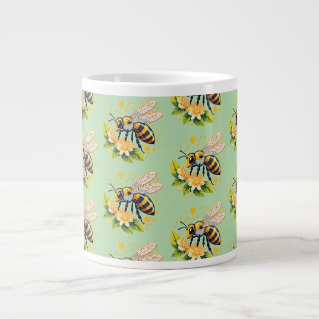 European honey bee large coffee mug (Front)
