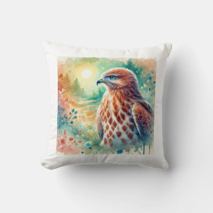 European honey buzzard 131024AREF101 - Watercolor Cushion
