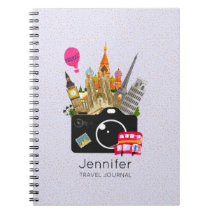 European Landmarks with a Camera Travel Journal