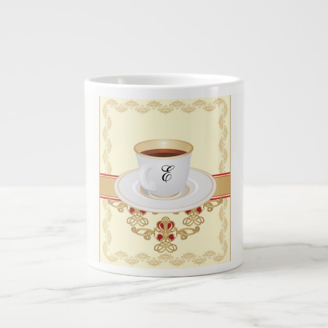 European Monogram Coffee Cup Letter E (Front)