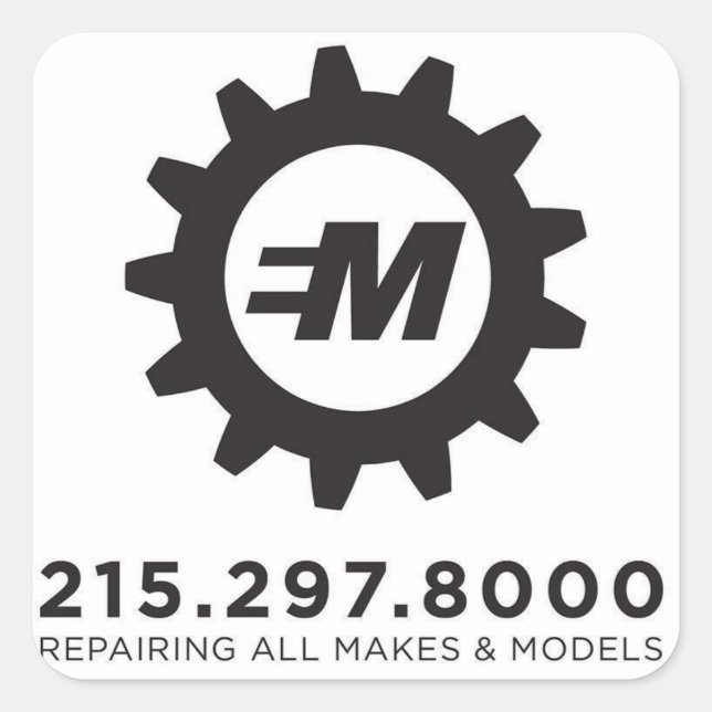 European Motor Services, LLC Decal Square Sticker (Front)